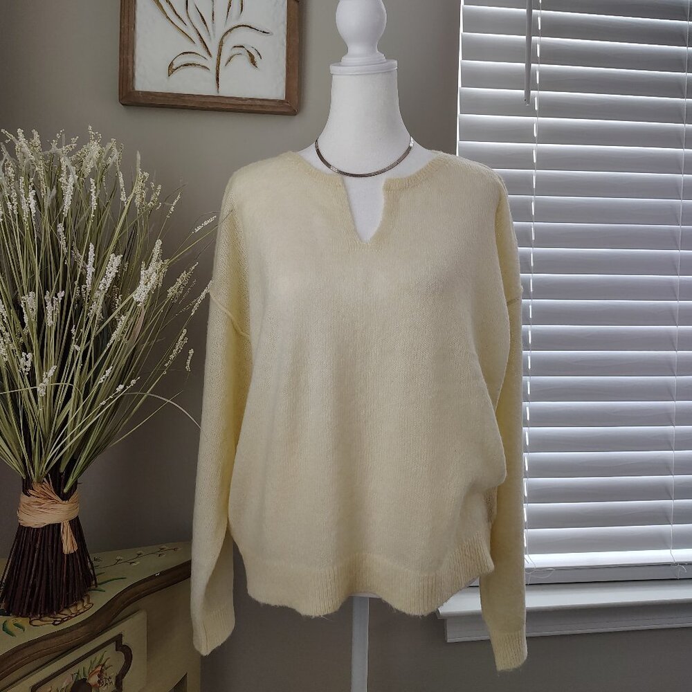 NWOT American Eagle - Pale Yellow - V Neck  Sweater - XX-Small
